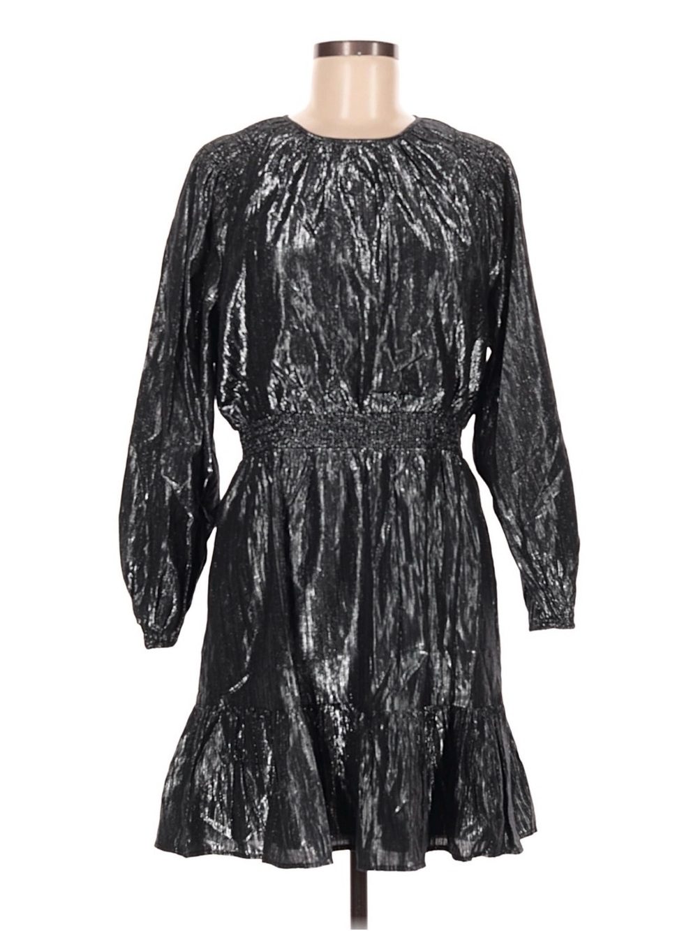 LOFT Metallic Black Dress
